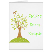 Reduce Recycle Reuse Greeting Card