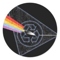 Reduce, Refract, Recycle Round Stickers