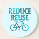 Reduce Reuse Bicycle Drink Coaster