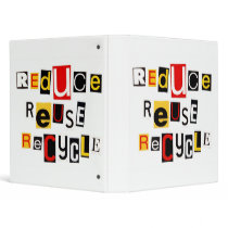 Reduce Reuse Recycle 1" Photo Album 3 Ring Binder