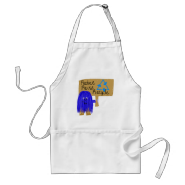 reduce reuse recycle blue adult apron