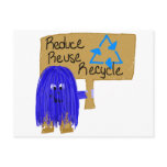 reduce reuse recycle blue post card