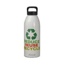 Reduce Reuse Recycle Earth Day Aluminum Bottle water bottles