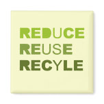 Reduce Reuse Recycle magnets