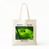 Reduce Reuse Recycle Green Bag