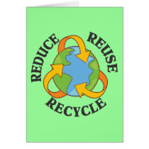 Reduce Reuse Recycle Greeting Card