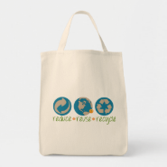 Reduce, Reuse, Recycle Grocery Tote Bag