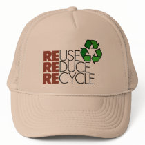 Reduce Reuse Recycle Trucker Hats