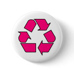 Reduce Reuse Recycle Logo Symbol Arrow 3R Pinback Buttons