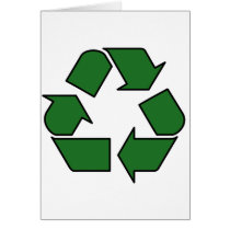 Reduce Reuse Recycle Logo Symbol Arrow 3R Greeting Card