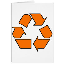 Reduce Reuse Recycle Logo Symbol Arrow 3R Greeting Card
