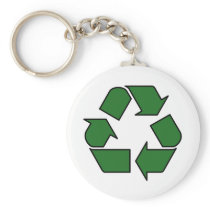 Reduce Reuse Recycle Logo Symbol Arrow 3R Keychains