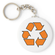 Reduce Reuse Recycle Logo Symbol Arrow 3R Keychains