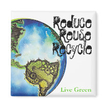 Reduce. Reuse, Recycle magnets by Chic_Boutique Reduce. Reuse, Recycle magnets