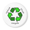 Reduce, Reuse, Recycle Magnet by yarddawg Reduce, Reuse, Recycle Magnet