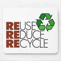 Reduce Reuse Recycle Mouse Mat
