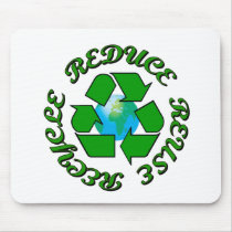 Reduce Reuse Recycle Mouse Pads
