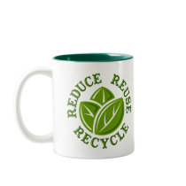 Reduce Reuse Recycle mugs