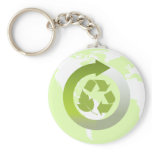 Reduce Reuse Recycle Planet Earth's Resources Key Chain