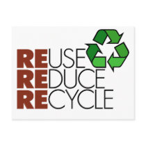 Reduce Reuse Recycle Post Cards