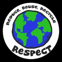 Reduce, Reuse, Recycle, Respect Stickers