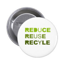 Reduce Reuse Recycle solid buttons
