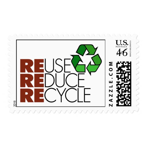 Reduce Reuse Recycle Stamp Zazzle