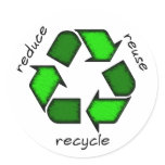 Reduce, Reuse, Recycle Sticker