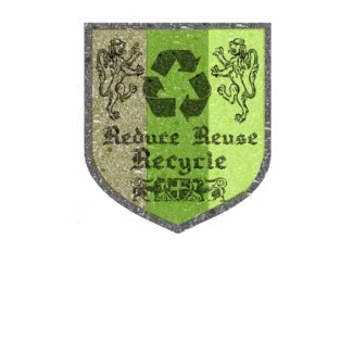 Reduce Reuse Recycle Crest Medieval organic t-shirt