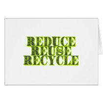 Reduce Reuse Recycle Vintage Recycling Design Cards