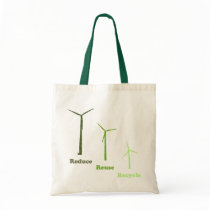 Reduce Reuse Recycle Wind Energy Reusable Bag
