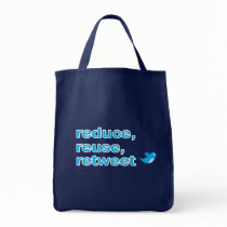 reduce, reuse, retweet bags by mariagraphics reduce, reuse, retweet bags
