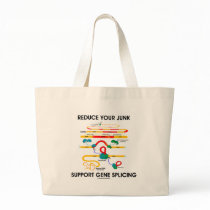 Reduce Your Junk Support Gene Splicing (RNA Humor) Canvas Bags