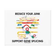 Reduce Your Junk Support Gene Splicing (RNA Humor) postcards by wordsunwords Reduce Your Junk Support Gene Splicing (RNA Humor) postcards