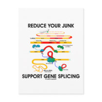 Reduce Your Junk Support Gene Splicing (RNA Humor) postcards by wordsunwords Reduce Your Junk Support Gene Splicing (RNA Humor) postcards