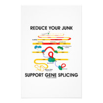 Reduce Your Junk Support Gene Splicing (RNA Humor) stationery