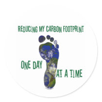 Reducing my carbon footprint t-shirts and gifts. stickers