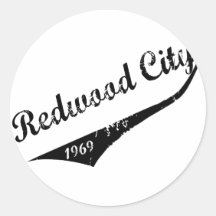 Redwood City 1969 Round Sticker