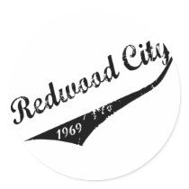 Redwood City 1969 stickers by UrbanRenewal Redwood City 1969 stickers