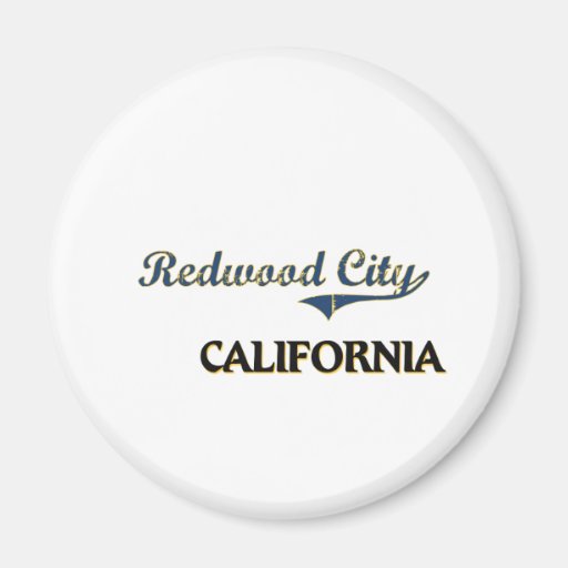 Redwood City California City Classic Fridge Magnet