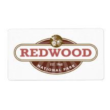 Redwood National Park Custom Shipping Label