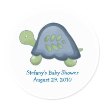 Reef Turtle Personalized Favor Stickers