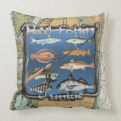 Reel Fishin' Junkie Pillow throwpillow