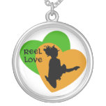 Reel Love - Irish Dance - Green & Orange Hearts Custom Necklace