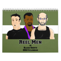Reel Men: In Black Shirts - No Dates Wall Calendars