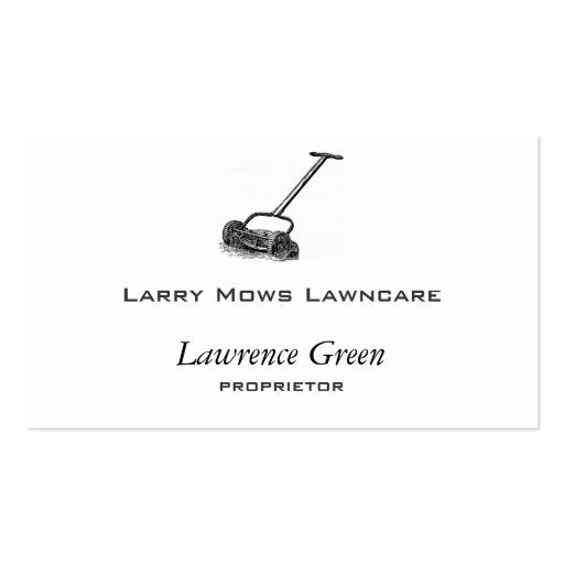 Reel Mower Business Card Templates (front side)