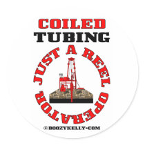 Reel Operator,Oil Field,Oil Well Servicing,Rigs Round Sticker