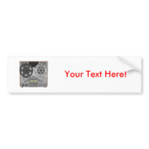 Reel to Reel Tape Player: 3D Model: Bumper Sticker