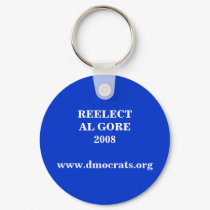 REELECT AL GORE 2008 www.dmocrats.org KEY CHAIN keychains