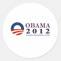 Reelect President Obama 2012 Round Stickers